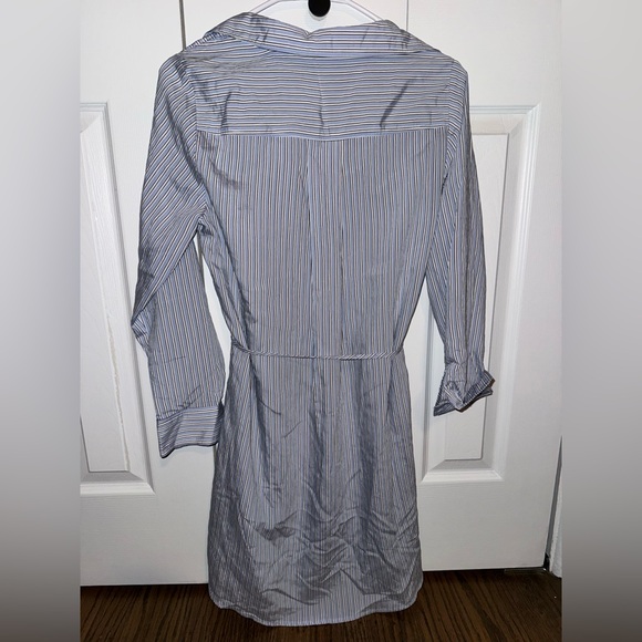 LOFT Blue and White Striped Blouse - Picture 3 of 5